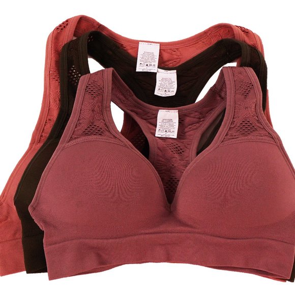 V neck push up sports bra in grey - Picture 4 of 4